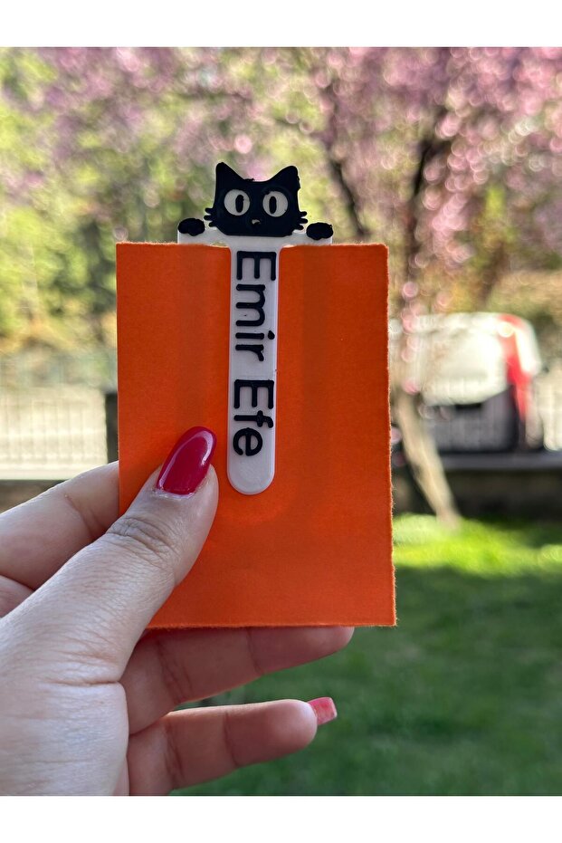 İsme Özel - Kitap Ayracı Kedili - 2