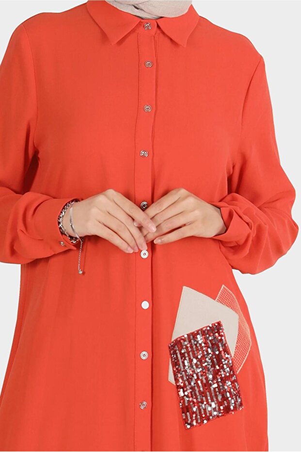 PULLU NAKIŞLI TUNİK 42879 - 4
