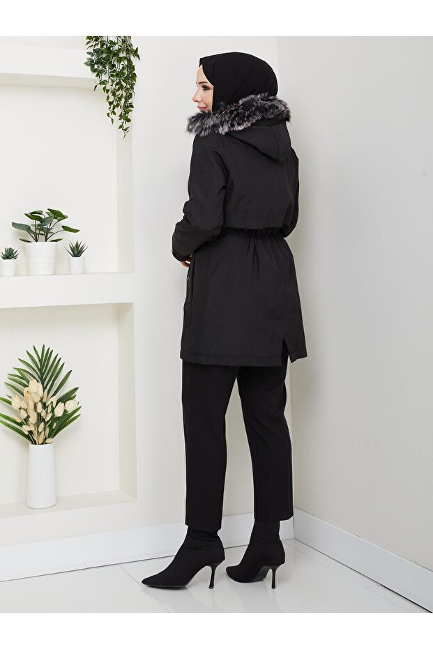 معطف واق من المطر من الصوف من الداخل - 8