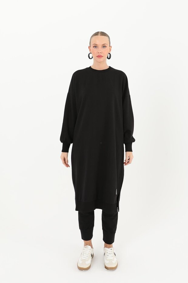 Kadın Basic Tunic - 30645TUN - BLACK - 4