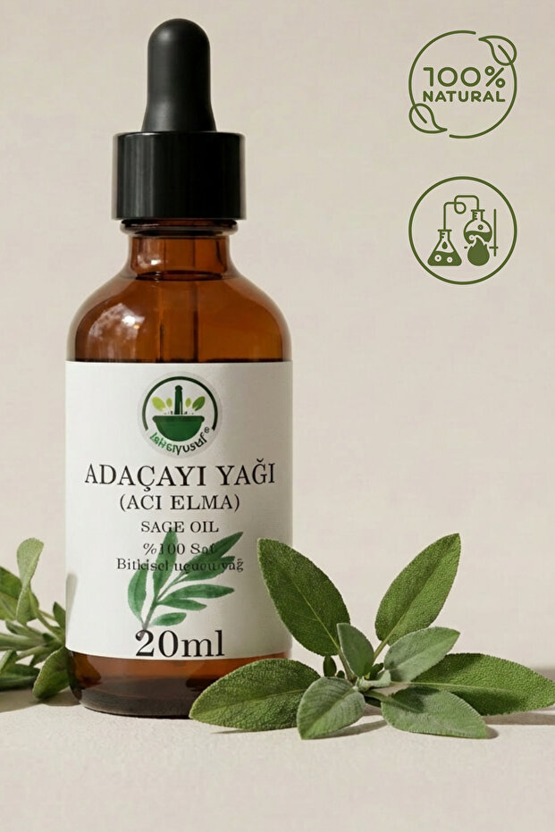 Sage (Bitter Apple) Essential Oil (Sage Essential Oil – Salvia Officinalis) 100% Pure Natural 20 ml