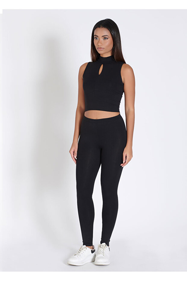 5025 Winter Modal Thermal Black Tights