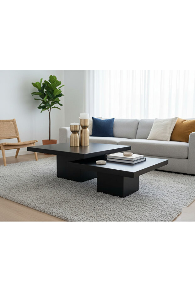 Most Marmoris Siyah %100 Mdf Orta Sehpa Set (EVİNİZE TESLİM) - 1