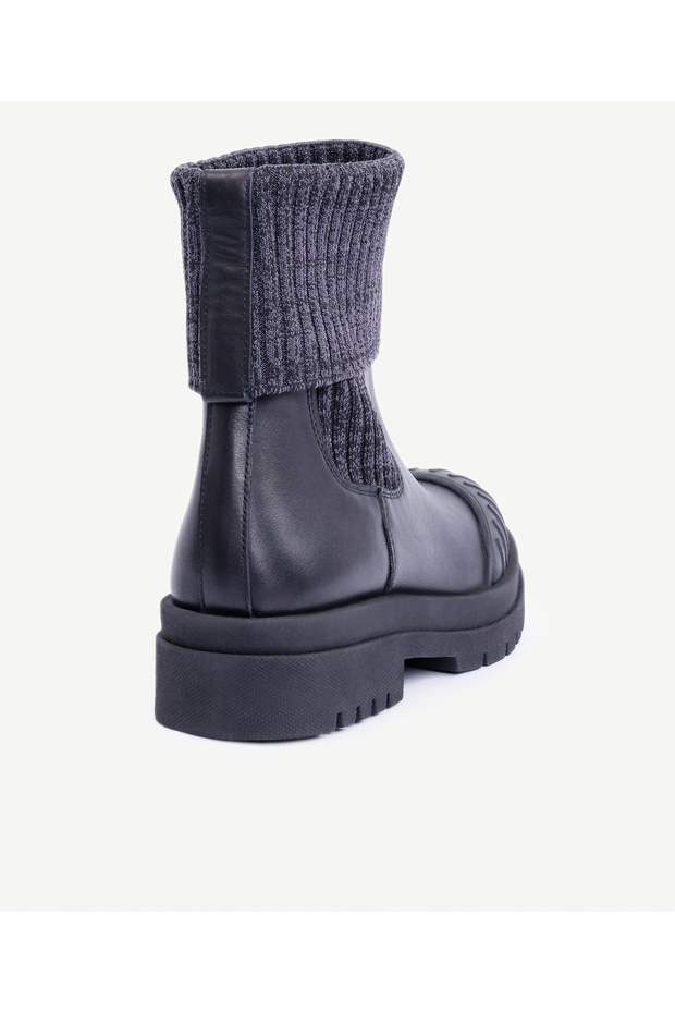 Triko Bilekli Deri Bot - 3