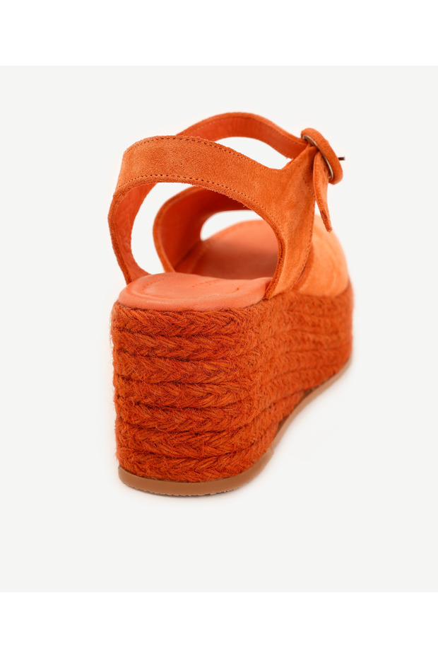 Platform Taban Deri Espadril - 3