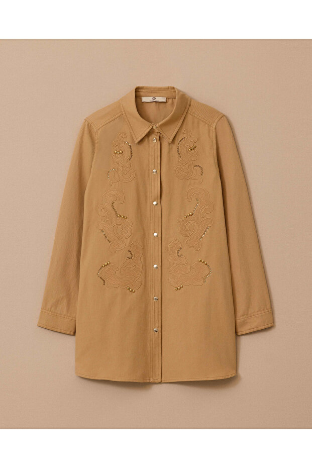 Nakış Detaylı Baskılı Ceket - 6