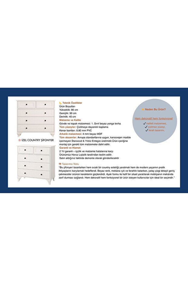 Izel Country Şifonyer - 6