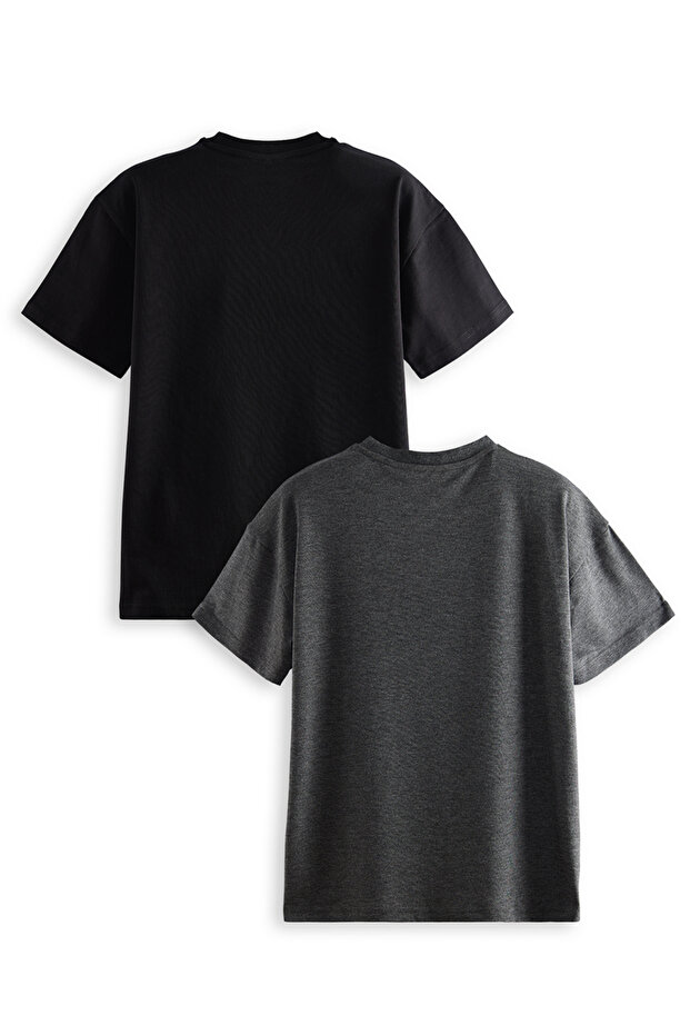 Boy's Basic Oversize 2 Pack T-Shirt - 4