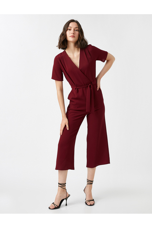 Women's Burgundy Jumpsuit 0YAK48666PW