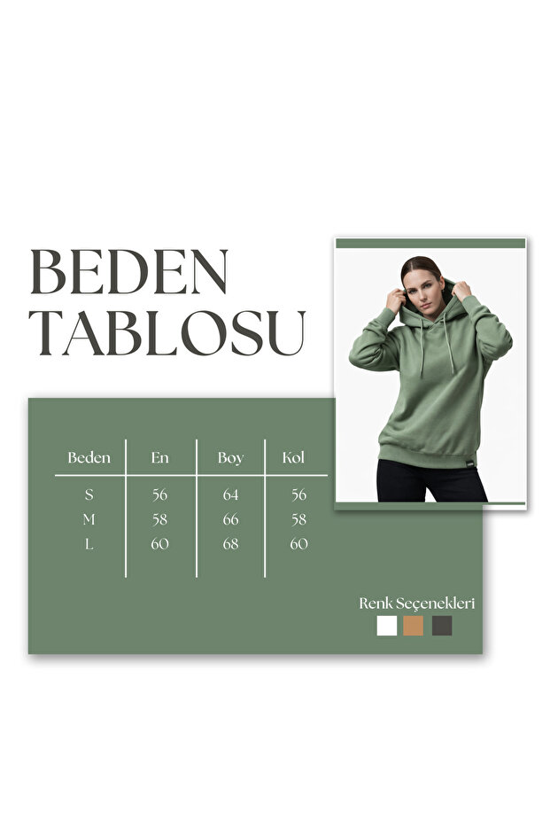 Kadın Pamuklu Kapüşonlu Sweatshirt - 5