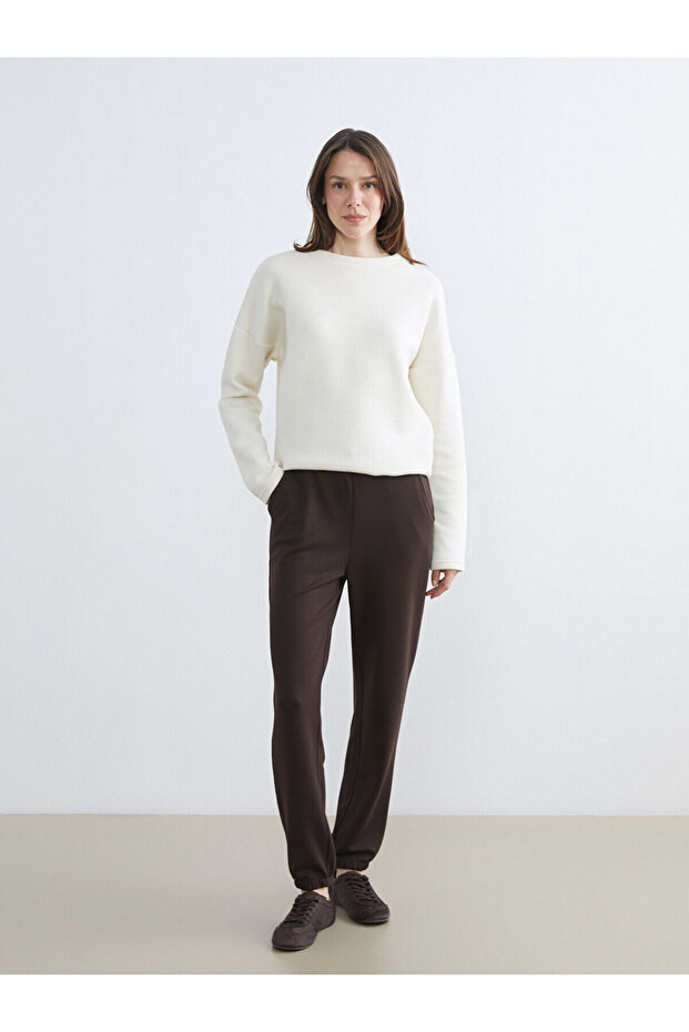 Lcw Everyday Brown Women's Jogger Sweatpants with Elastic Waist