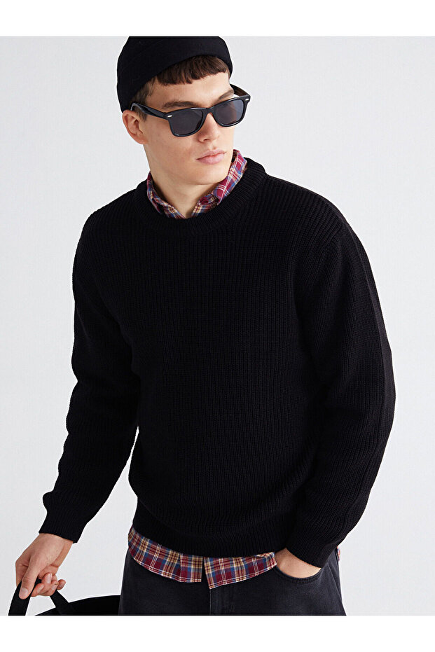Crew Neck Men's Knitwear Sweater