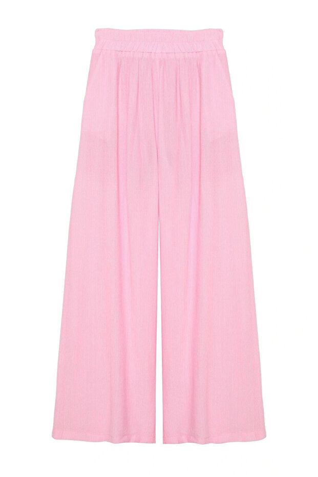 Pink Lined Loose Cut Tiril Tiril Pleated Trousers