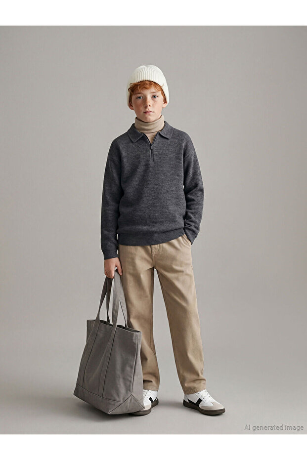 Vizyon New Season Elastic Waist Boys' Trousers