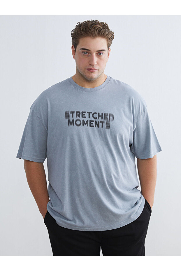 Vizyon New Season Crew Neck Printed Combed Cotton Men's T-Shirt