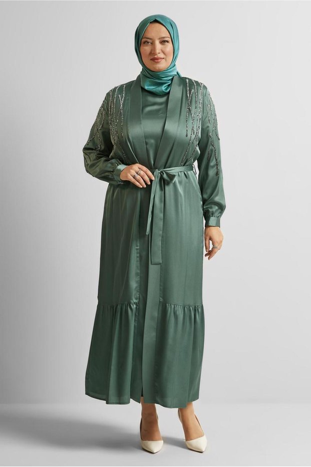 Abayali Dress Plus Size Satin Suit 20544