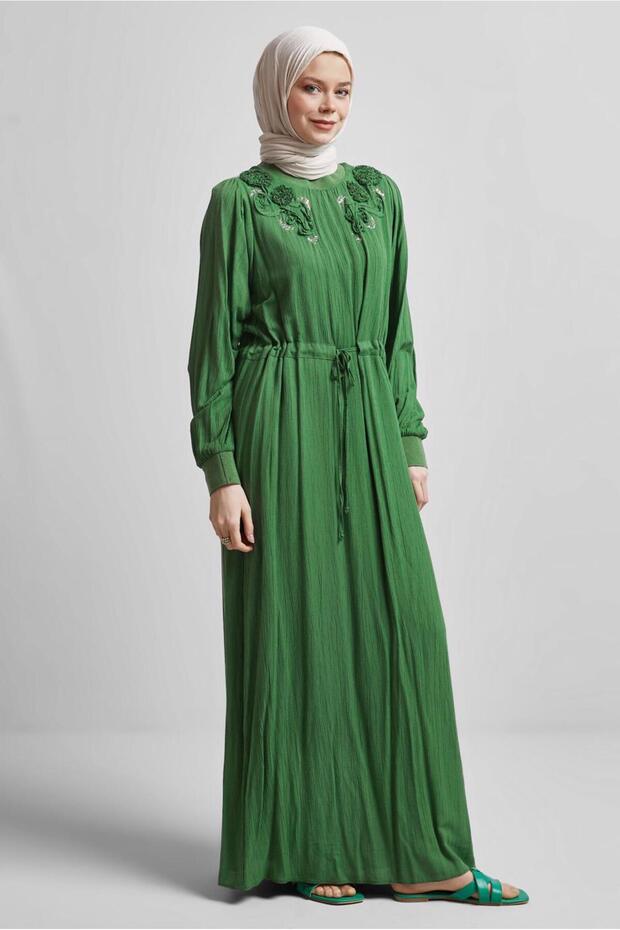 Belt Lace Dress 44710