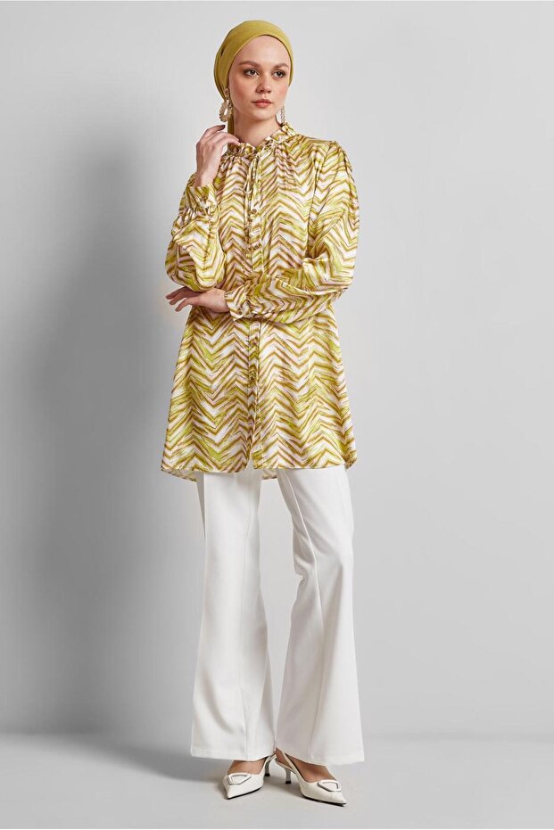 Patterned Satin Tunic Model: 45401 - 3