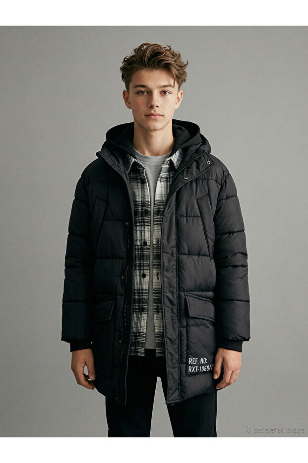Ozmarka New Season Hooded Boys' Puffer Jacket