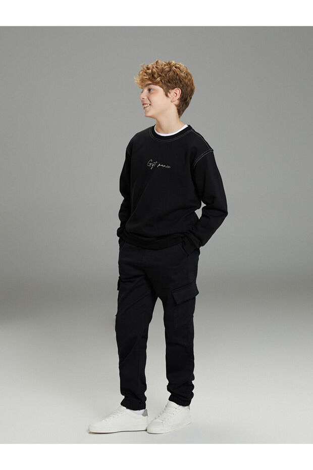 Boys' Cargo Jogger Pants with Elastic Waist