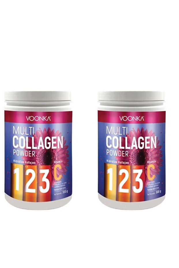 Multi Collagen Powder Hydrolyzed Collagen t Tip 1 2 3 Vitamin C 300 Gr X 2