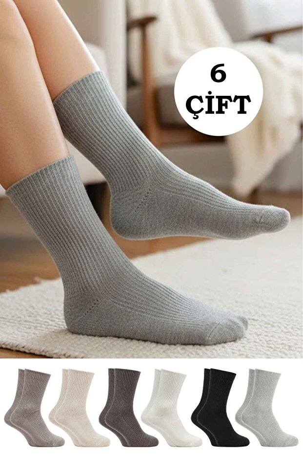 Women's Lambswool Wool Winter Thick Socks Pack of 6