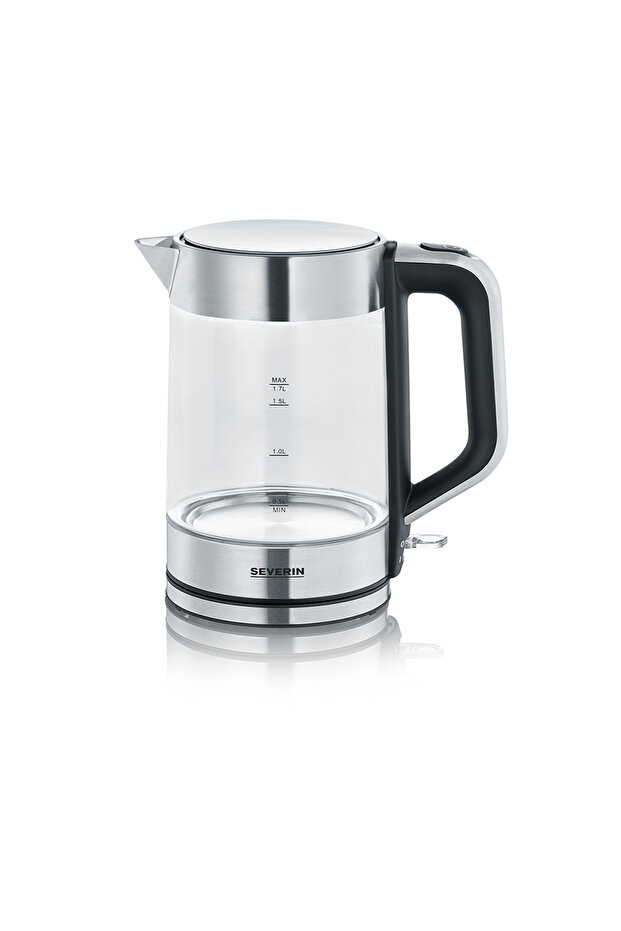 WK-3420 Cam Hazneli Su Isıtıcısı Kettle 1.7 L Gri - 1