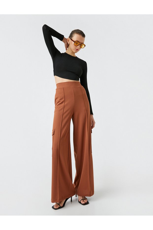 High Waist Wide Leg Trousers