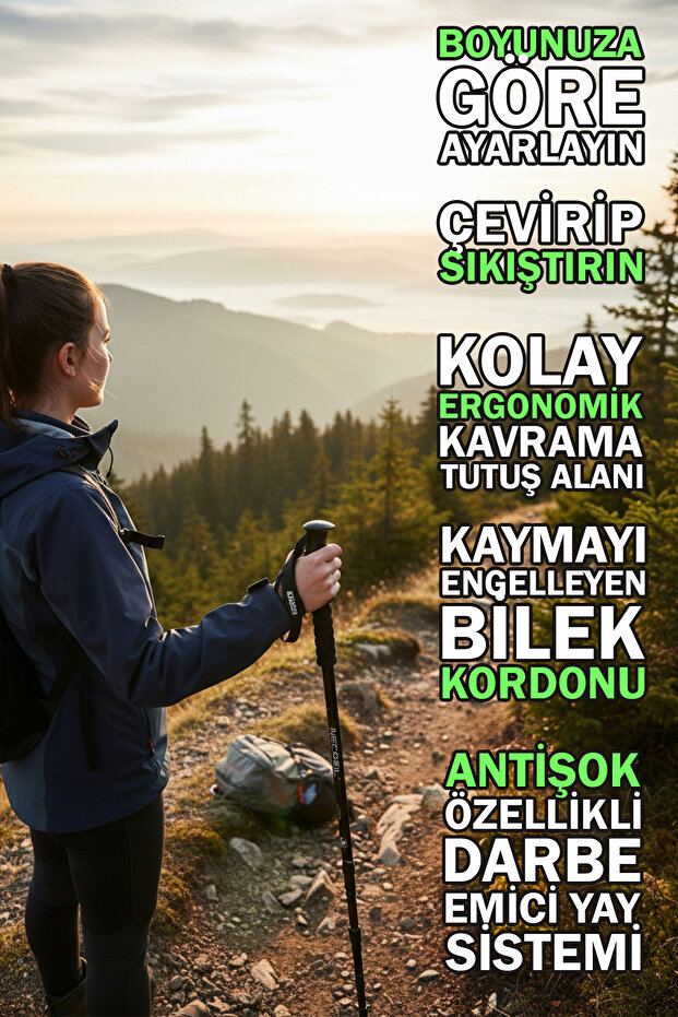 - Baton/baston Katlanabilir - Siyah - 1