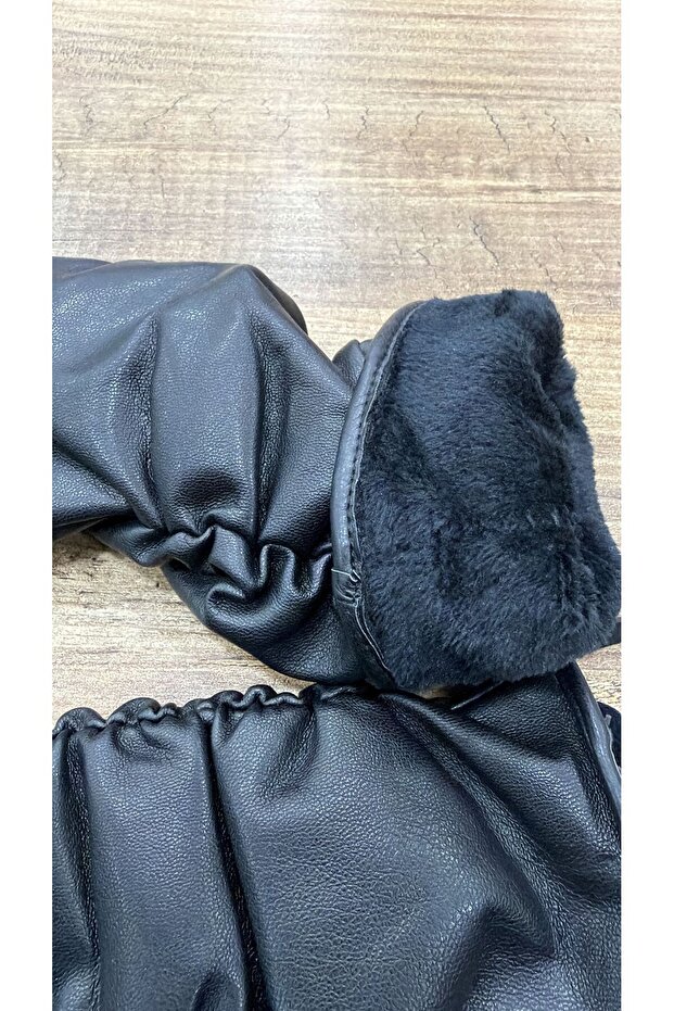 16010 Siyah Deri Eldiven - 8