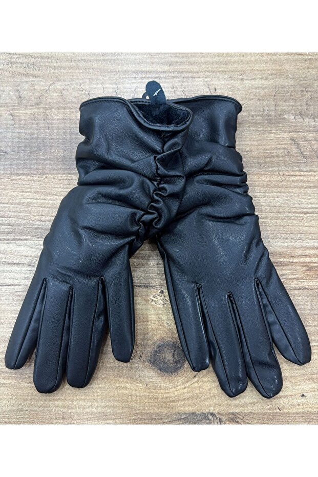 16010 Siyah Deri Eldiven - 7