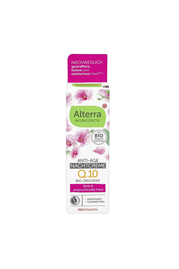 Anti-Aging Night Cream with Organic Argan Oil and Orchid Extract, 50 ml
