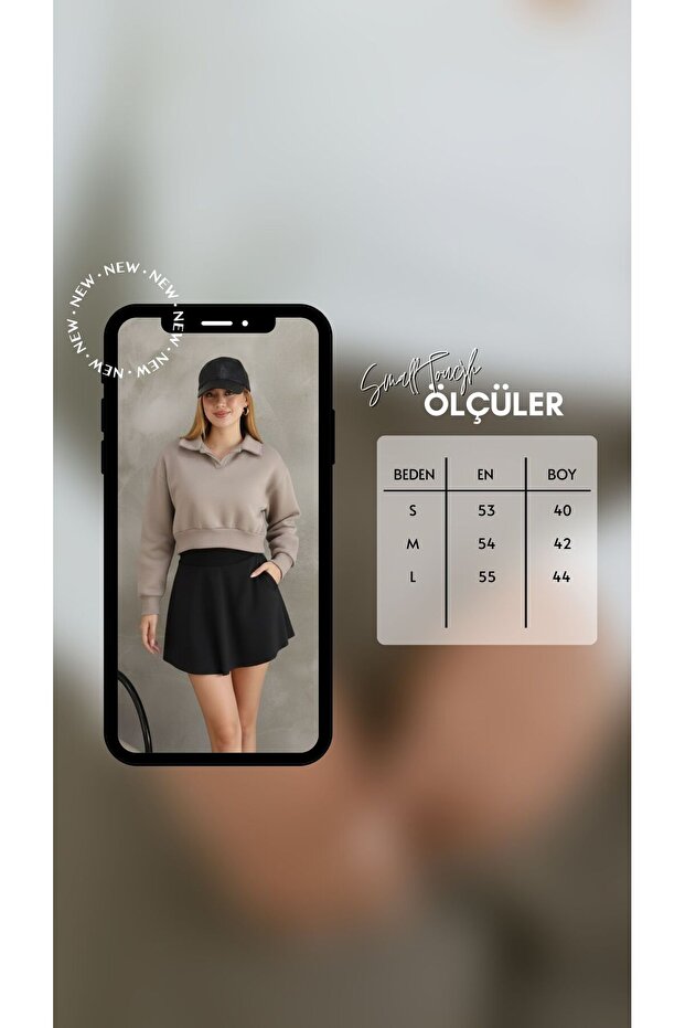 POLO YAKA CROP SWEAT - 4