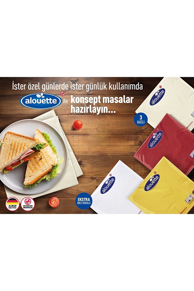 - Peçete - Kırmızı - 30'lu - 2