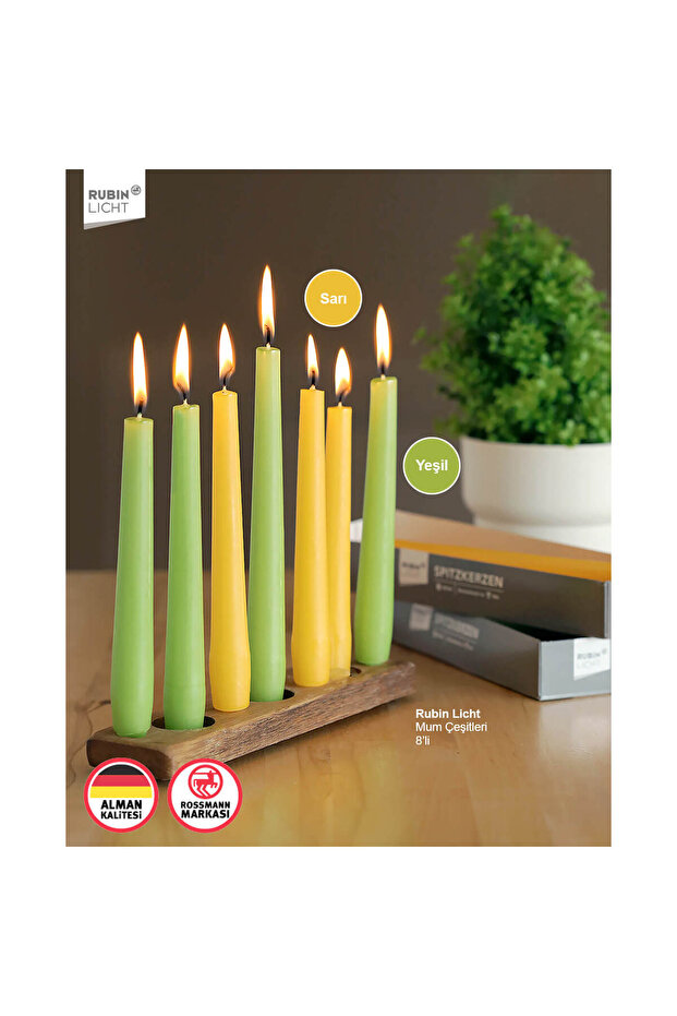 Rubin Licht Çubuk Mum 245x23 Sarı - 4