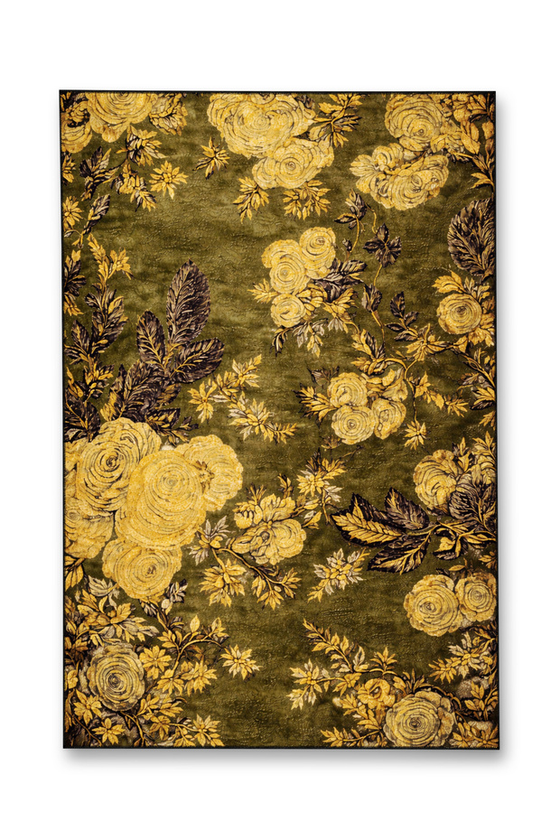 Sdt Yellow Floral Pattern Woven Base Modern Decorative Carpet Sdt230Yellow