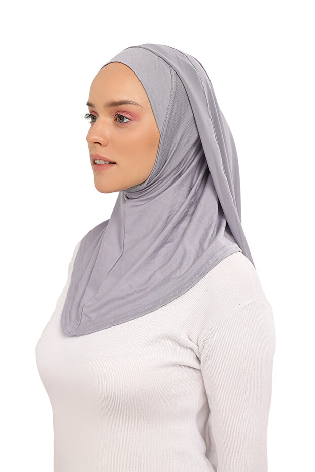 Ready Luxury Practical Hijab Chiffon Shawl Gray