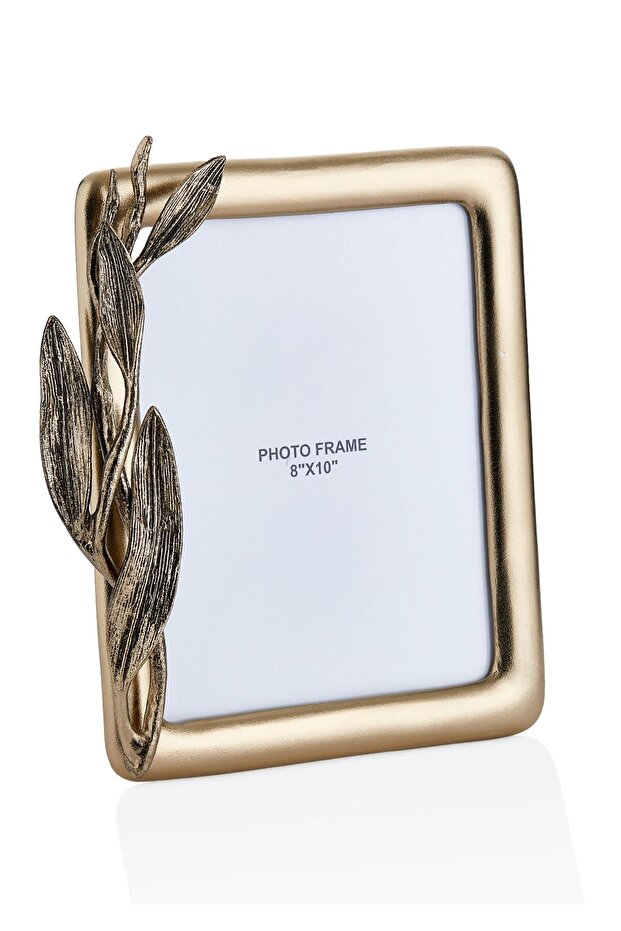 إطار ذهبي عتيق كبير على شكل ورقة شجر - 2