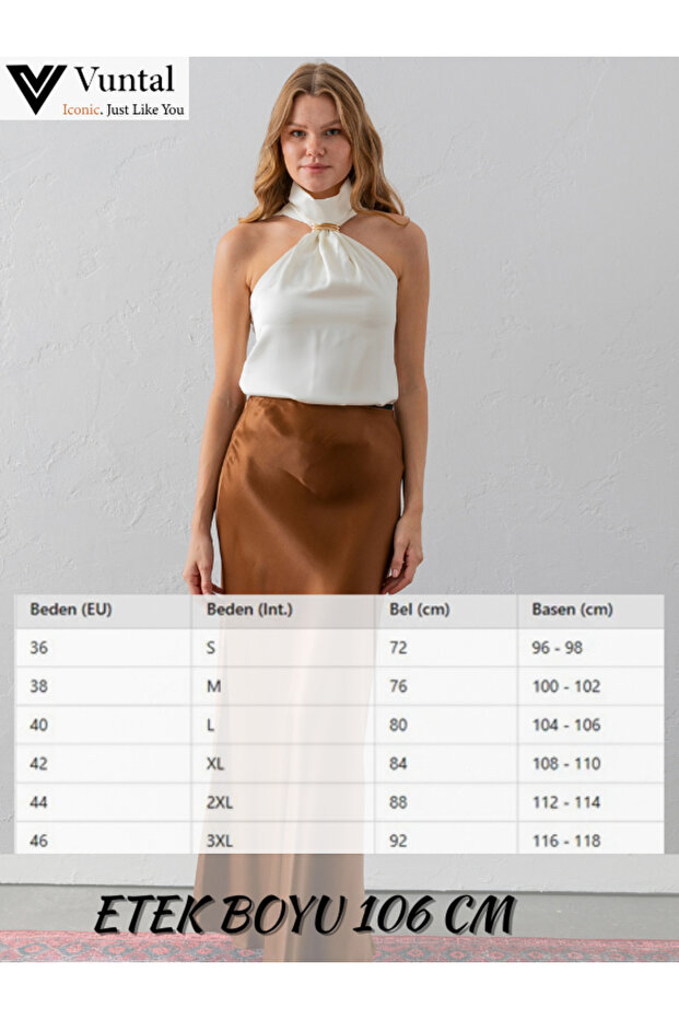 Fusta lungă din satin - 6