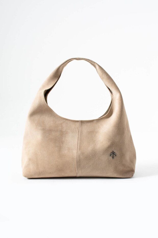 Clk Zd359 Women's Shoulder Bag Beige Suede