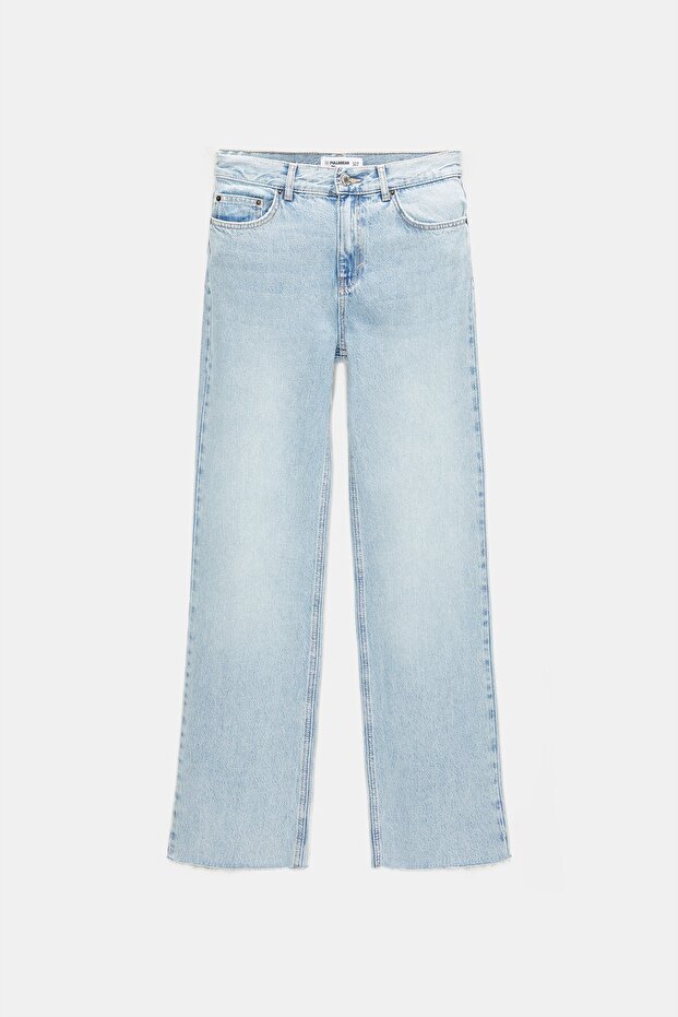 Yüksek bel straight fit jean - 8