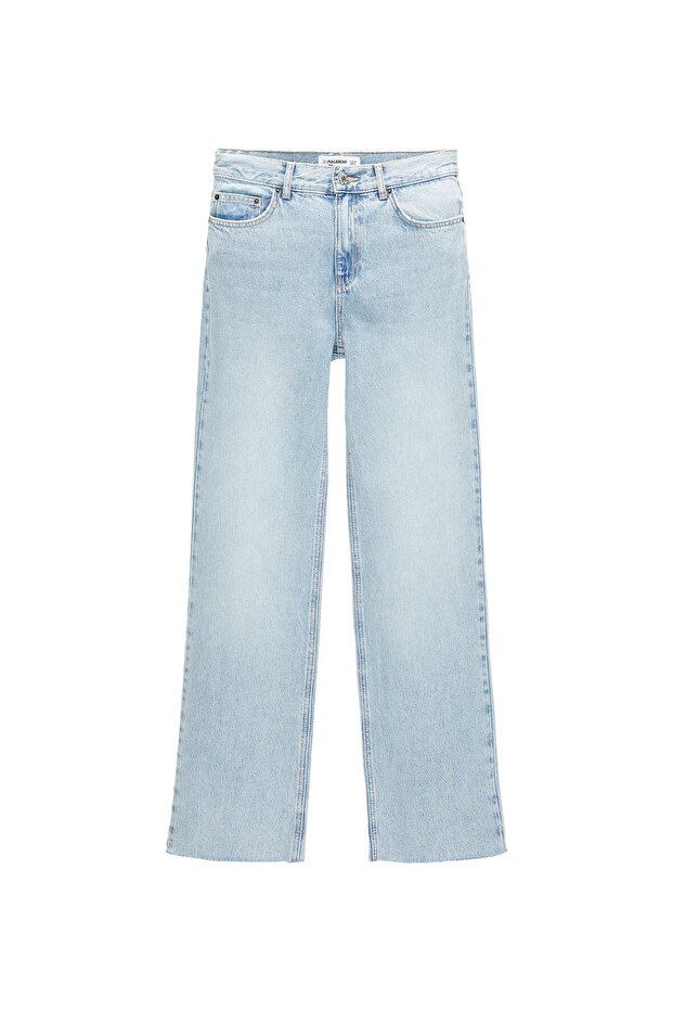 Yüksek bel straight fit jean - 4