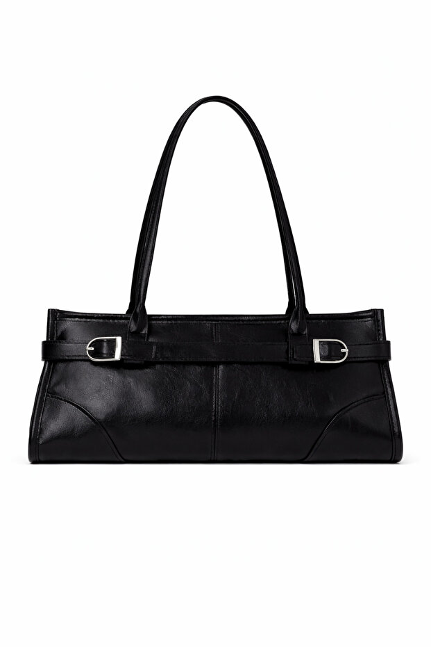 Vintage Baget Siyah Çanta - 3