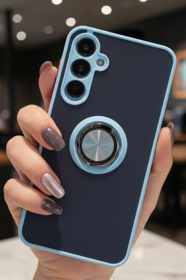 Ring Case with Camera Protection for Samsung Galaxy A15 4g - Stain-Resistant Matte and Durable Construction