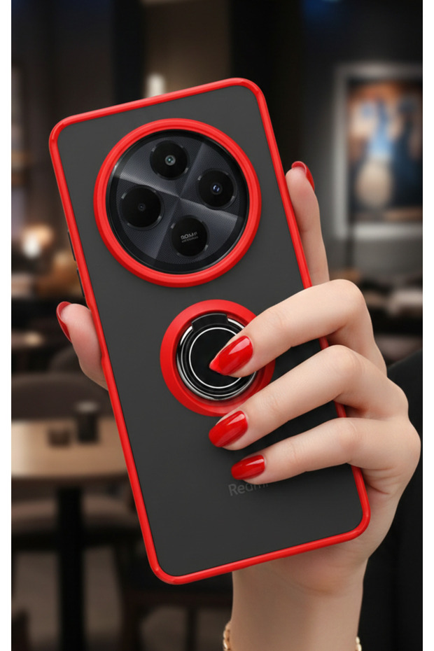 Ring Case with Camera Protection for Realme C75 4g - Stain Resistant Matte and Durable Construction