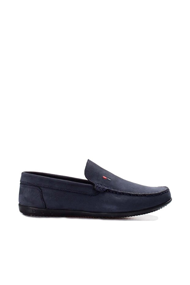 Genuine Leather Orthopedic Navy Blue Nubuck Men's Classic Shoes 815Ma1502