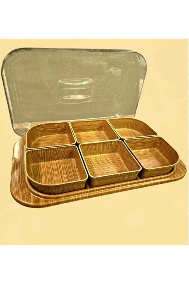 طقم تقديم وجبة الإفطار مكون من 6 قطع - طقم تقديم الوجبات الخفيفة - 8