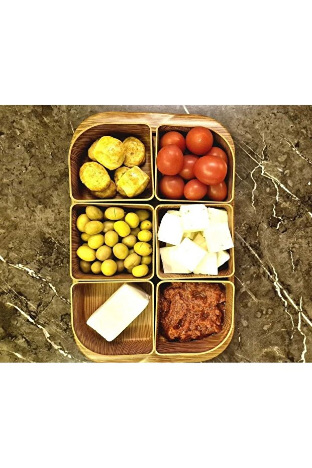 طقم تقديم وجبة الإفطار مكون من 6 قطع - طقم تقديم الوجبات الخفيفة - 7