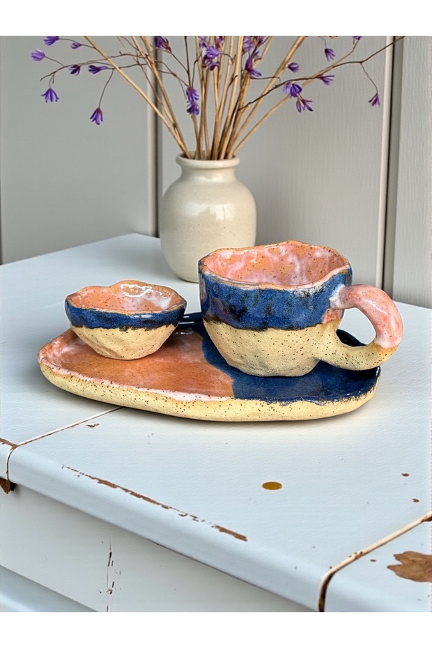 Stoneware Handmade Coffee Cup Set