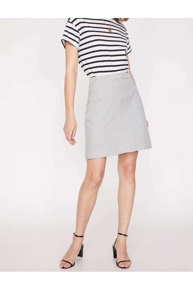 Women's White Striped Skirt 9YAK76832IW